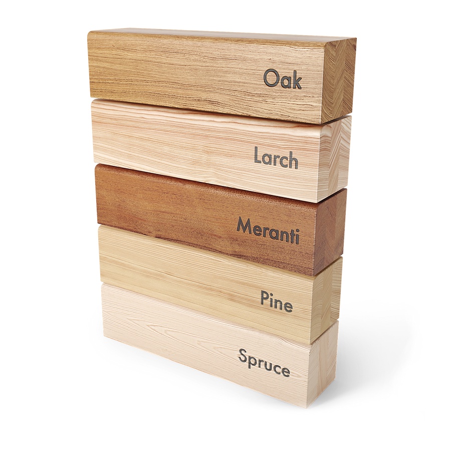 European wood species for window frames oak larch meranti pine spruce