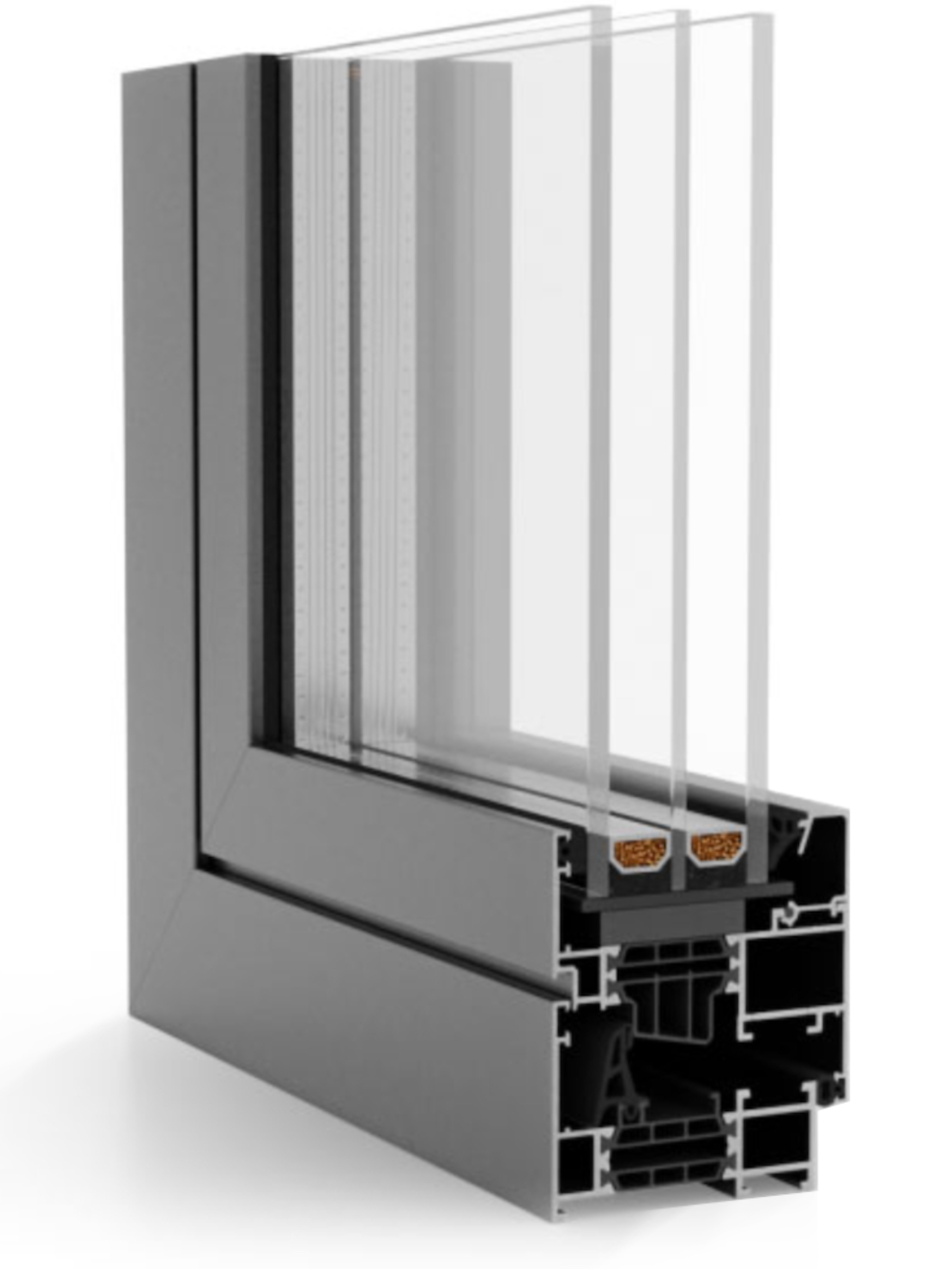 EPOC aluminum tilt-turn window system profile — thermally broken double glazed