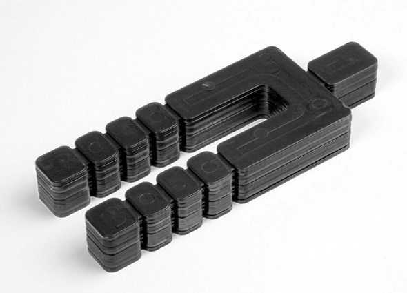 European window install horseshoe shims